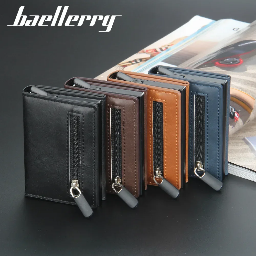 

Anti RFID Credit Card Holder Minimalist Wallet Men Slim Leather ID Card Case Business Bank Cardholder Pocket Purse