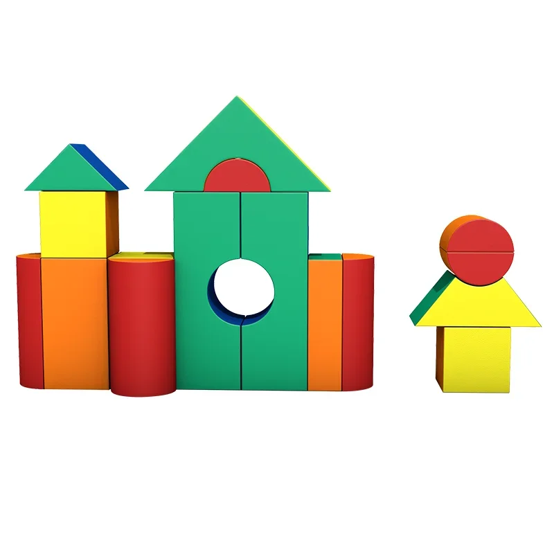 Maison de ville intelligente en plastique pour enfants, jouets personnalisés, équipement de jeu angiSoft, ensemble de nuits de construction