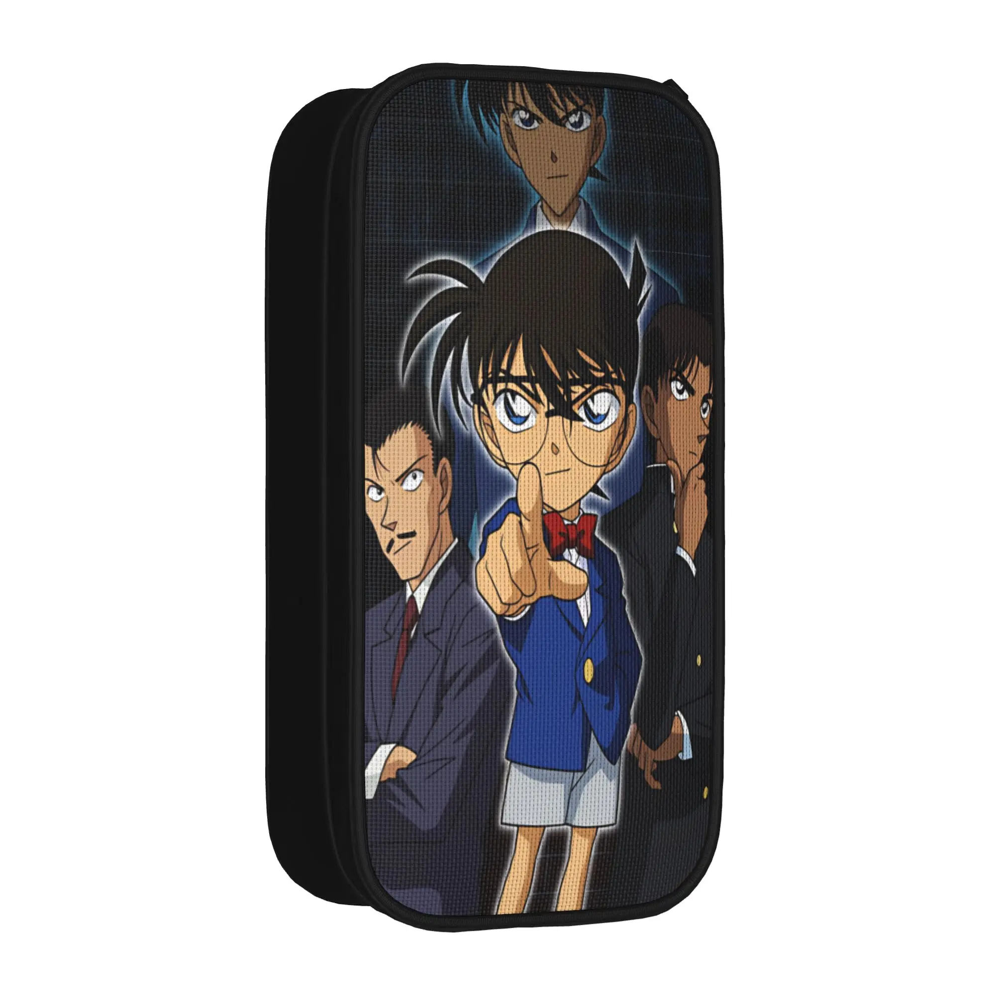 Detectives Conans Pencil Case Large Pencil Bag Girls Boys Zipper Vintage Back To School Pencil Cases Stationery Organizer