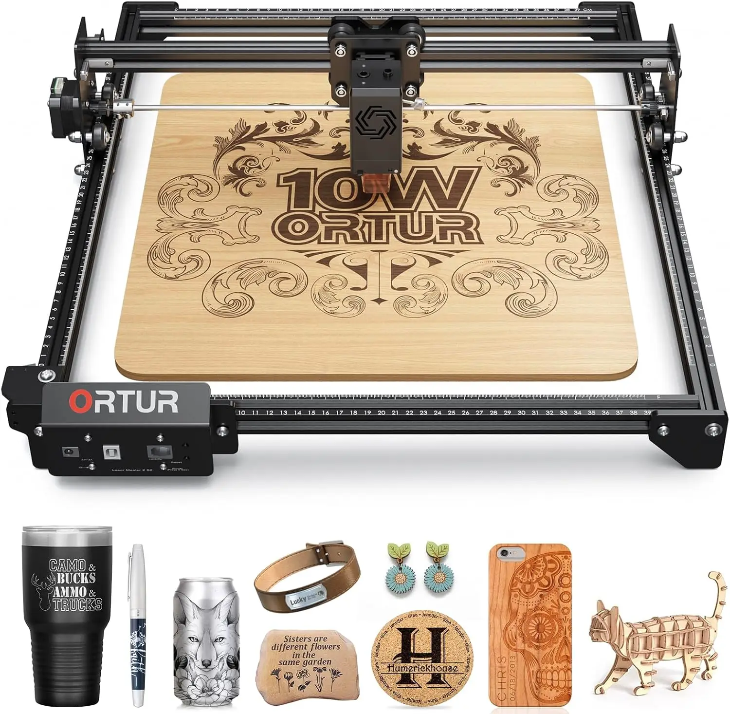 

ORTUR Laser Master 2 S2 LU2-10A Laser Engraver Laser, 10000mW Engraving Cutting Machine, Class 4 High Accuracy Laser Cutter, DIY