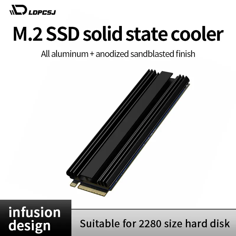 LDPCSJ M.2 SSD Heatsink, Aluminum NVMe Radiator 2280 Solid State Drives Cooler With Silicone Thermal Pad For PS5 Laptop Desktop
