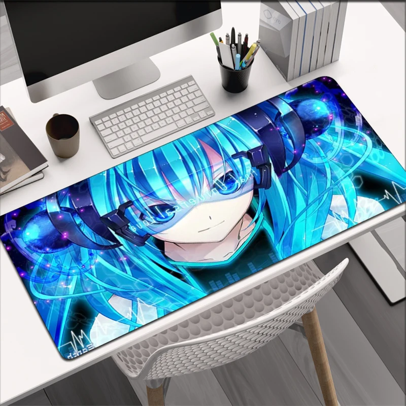 H-Hatsunes Miku Mouse Pad Desk Protector Mouse Cartoon Anime Rubber Mat Gaming Mousepad Keyboard Mats Gamer Kawaii Cute Deskmat