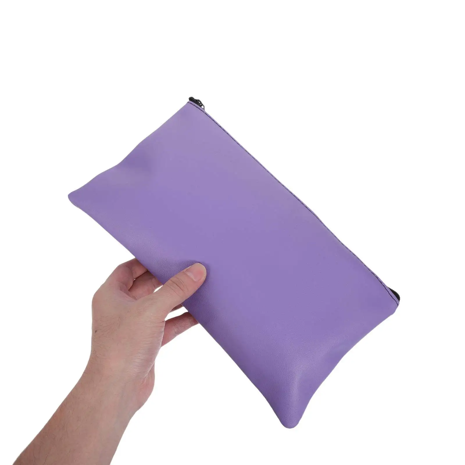 

2Pcs PU Cash Wallets Zipper Money Pouches Bank Deposit Bag Organizer Large Capacity Receipt Holder Travel Document Purse