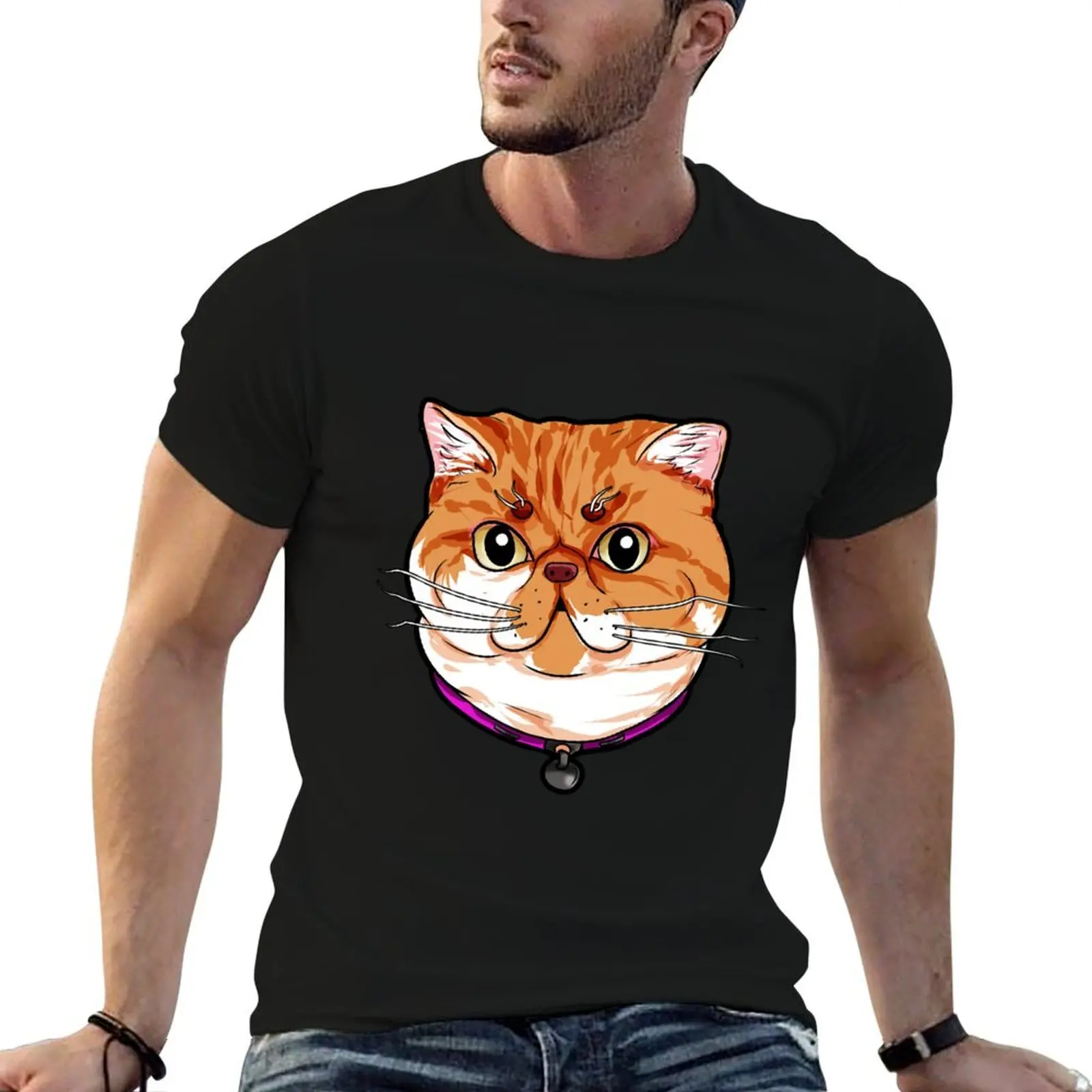 

Exotic Shorthair Cat Cats Face Cute Sweet Cartoon T-Shirt Louboutins Man t-shirt t shirt men