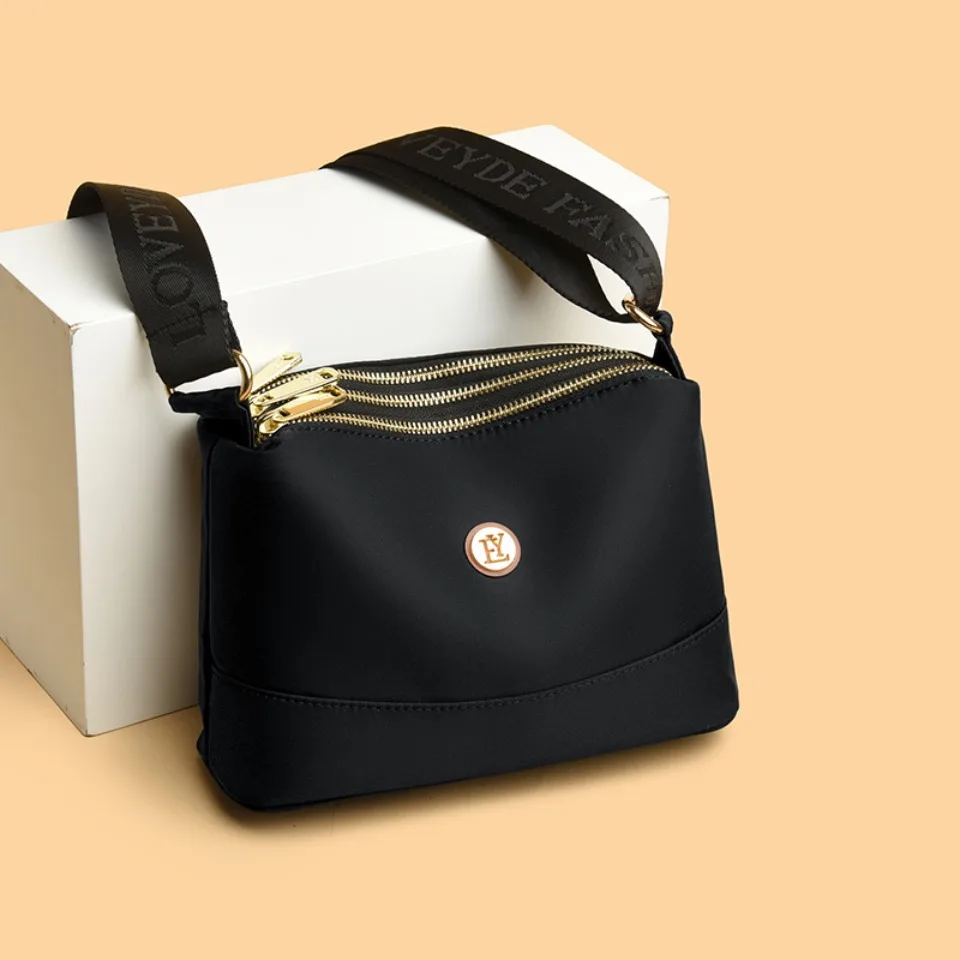 High Quality Women's Waterproof Nylon Multilayer Crossbody Bag Ladies Large Capacity Handbag Purse Female Shoulder Bags 3 Layers