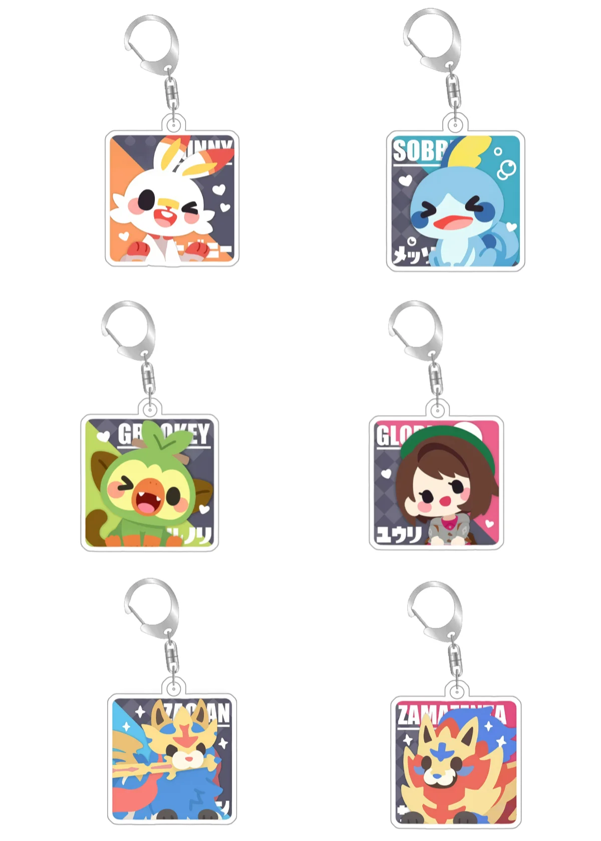 

Кулон-брелок Bokcet Scorbunny с мультяшным персонажем, настраиваемый, из акрила, с периферийными элементами, размер Ray Bu