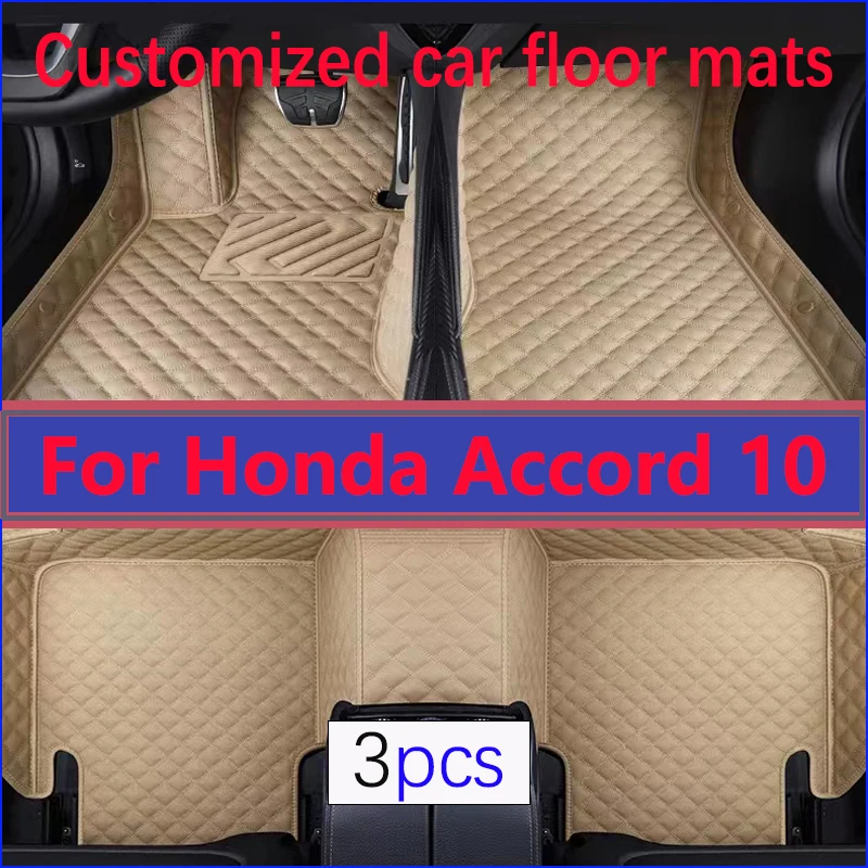 

Автомобильные коврики для Honda Accord 10 10th CV1 CV2 CV3 2018 ~ 2022, автомобильные накладки на ножки, роскошный кожаный коврик, ковер, автомобильные аксессуары 2019