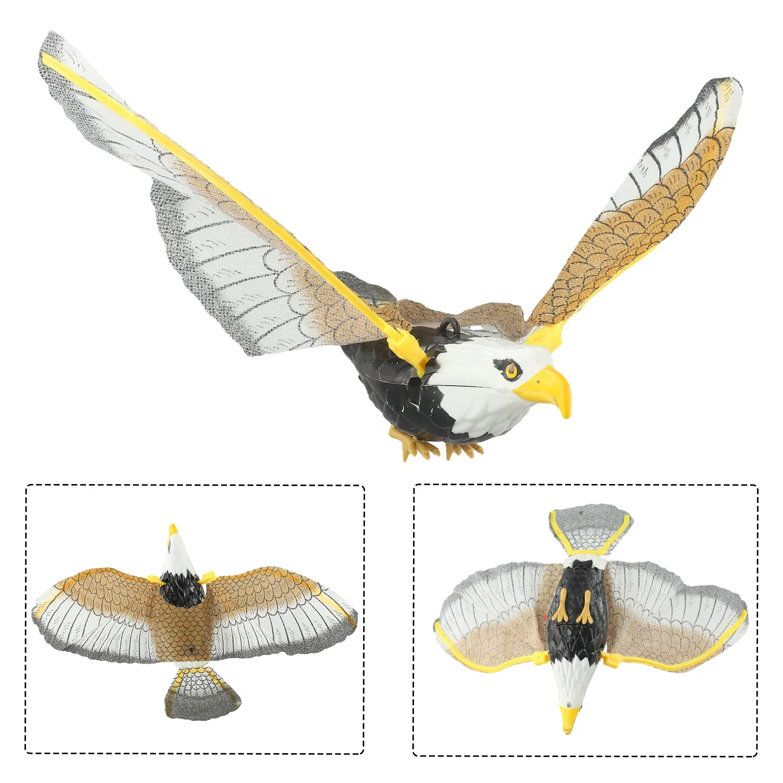 

Flying Hawk Bird Repellent Hanging Eagle Flying Owl Repellent Scarer Decoy Repellent Pest Control Scarecrow Garden Decoration