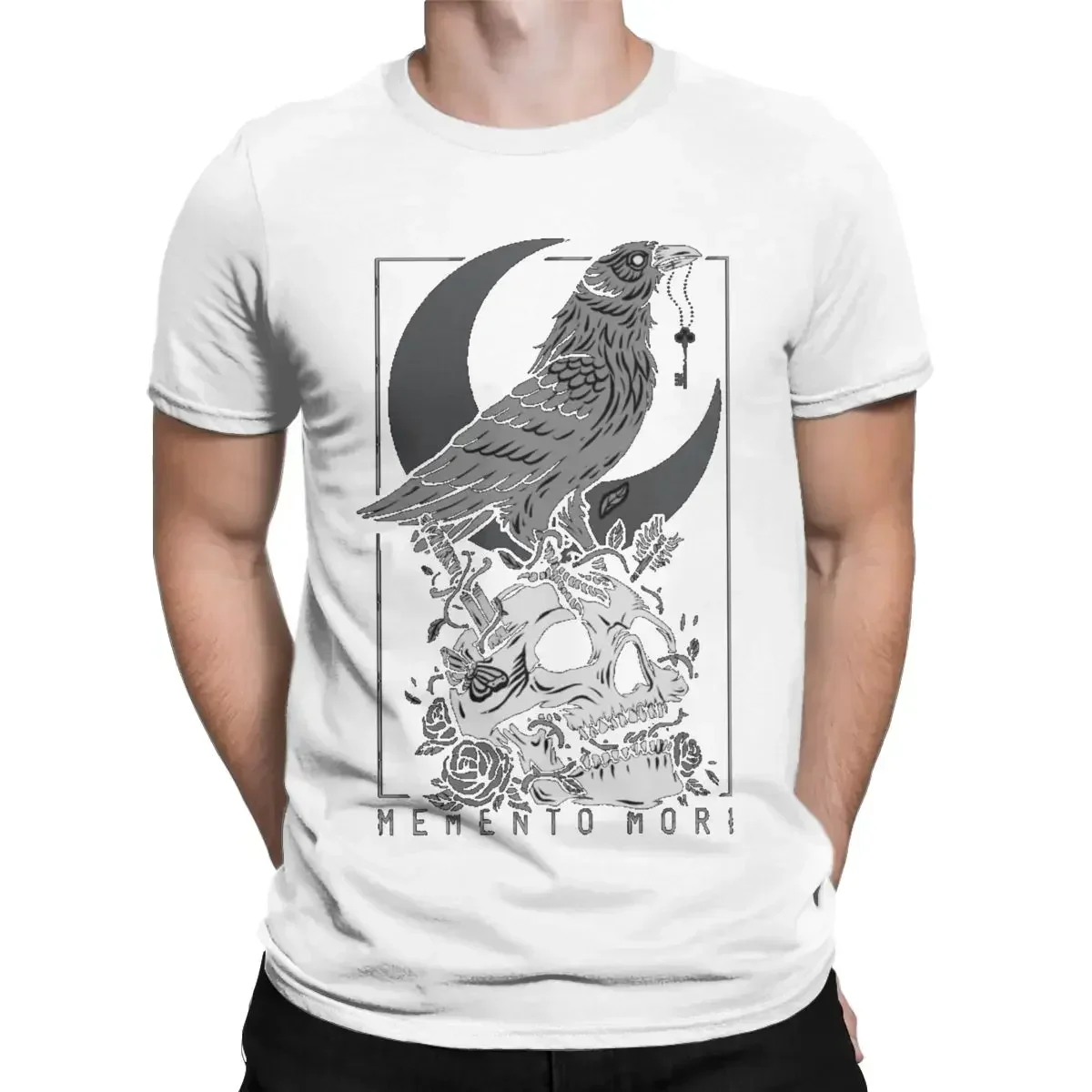 Short Sleeve Clothes Fog Memento Mori T Shirts for Men  Novelty Crewneck Tee Shirt graphic oversized