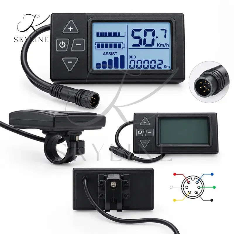 Electric Bike Display Accessory 24V 36V 48V S861 LCD For BLDC Electric Controller Control Panel