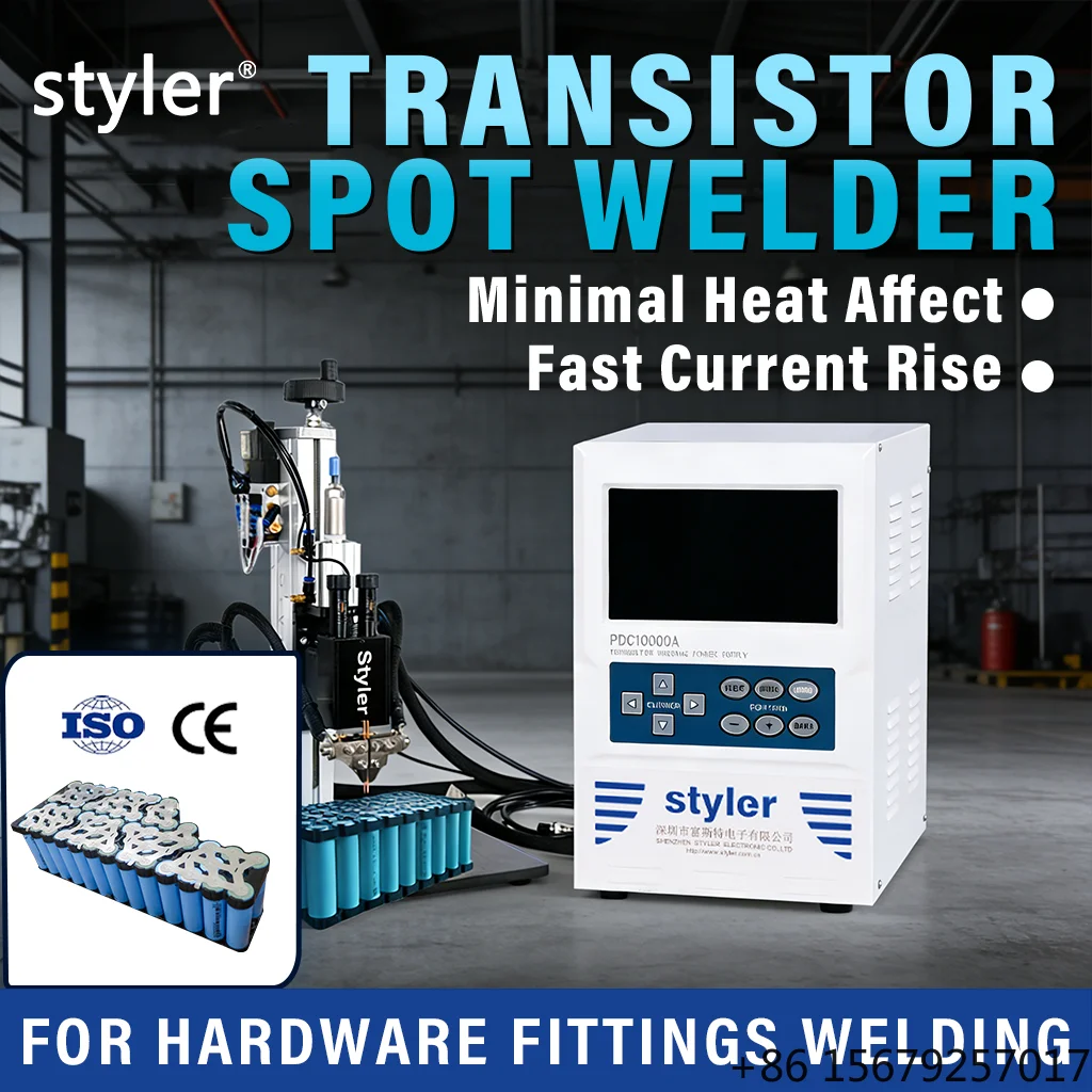 New Semi-automatic Transistor Spot Welding Machine Pneumatic Module for Lithium Battery 18650 21700 Nickel Tab Welding Styler