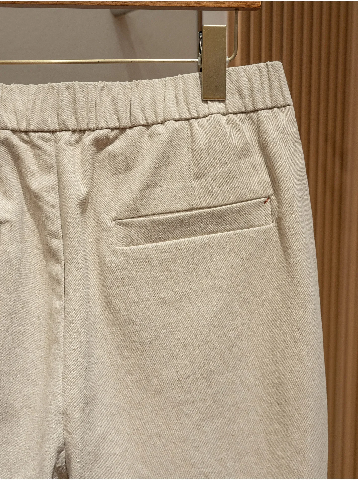 "Linen + cotton blend" old money style, summer elastic waist casual shorts