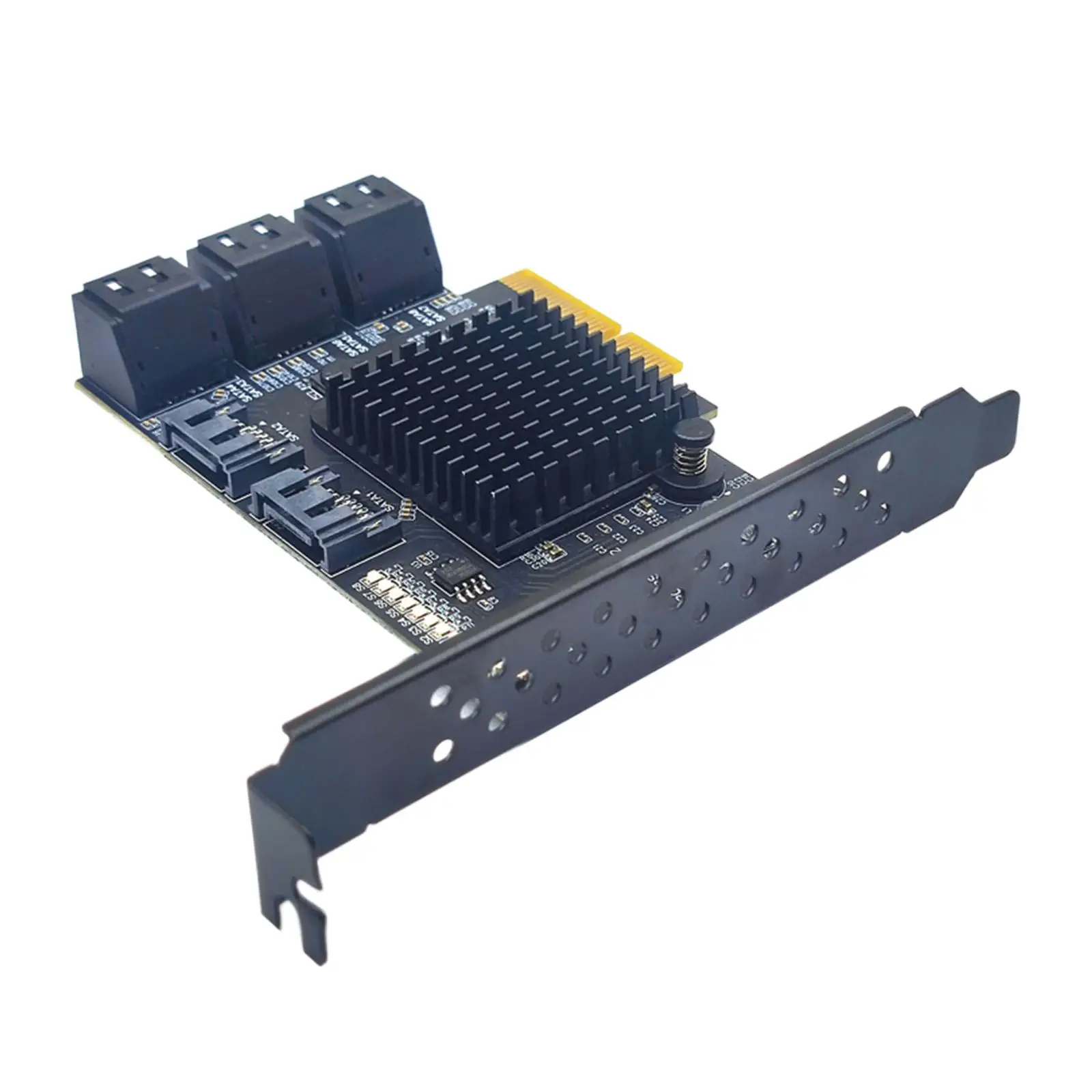 

PCIe SATA Card PCB Easy Installation Durable PCI E 4x to 8 Port for Solid State Drive Support SATA Interfaces Hard Drives