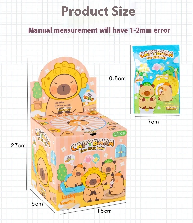 8/12 قطعة حقيبة أعمى ممحاة قلم رصاص البيض حفلة الفراولة الدب كابا الإبداعية النمذجة مدرسة مكتب القرطاسية جائزة #6