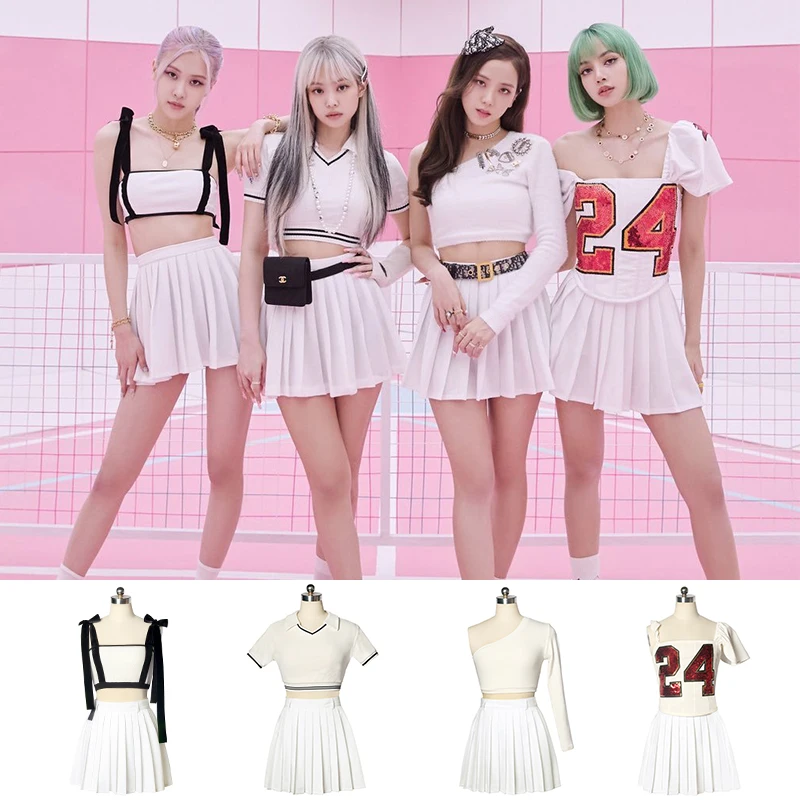  Icecream Performance Costume Jazz Stage Show Outfit Set Adult Cotton Traditional Ethnic Performance Clothing