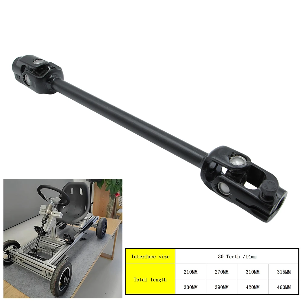 

30T/14mm Power Steering Column Shaft Rack Knuckle U Joint Assembly For DIY 168F Go Kart 110cc 125cc 150cc Quad ATV