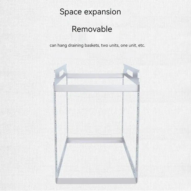 Camping Table Drain Basket Hanger Practical Removable Table Storage Racks Multi-Functional Stainless Steel Camping Table Hanger