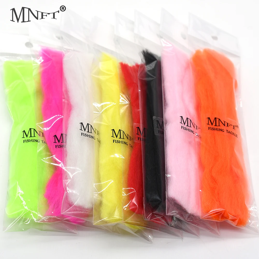 MNFT 4Packs Glo Bug Yarn Fly Tying Materials-Fly Tying Thread for Tying Flies- Fly Fishing Accessories Great for  Fly Fishing