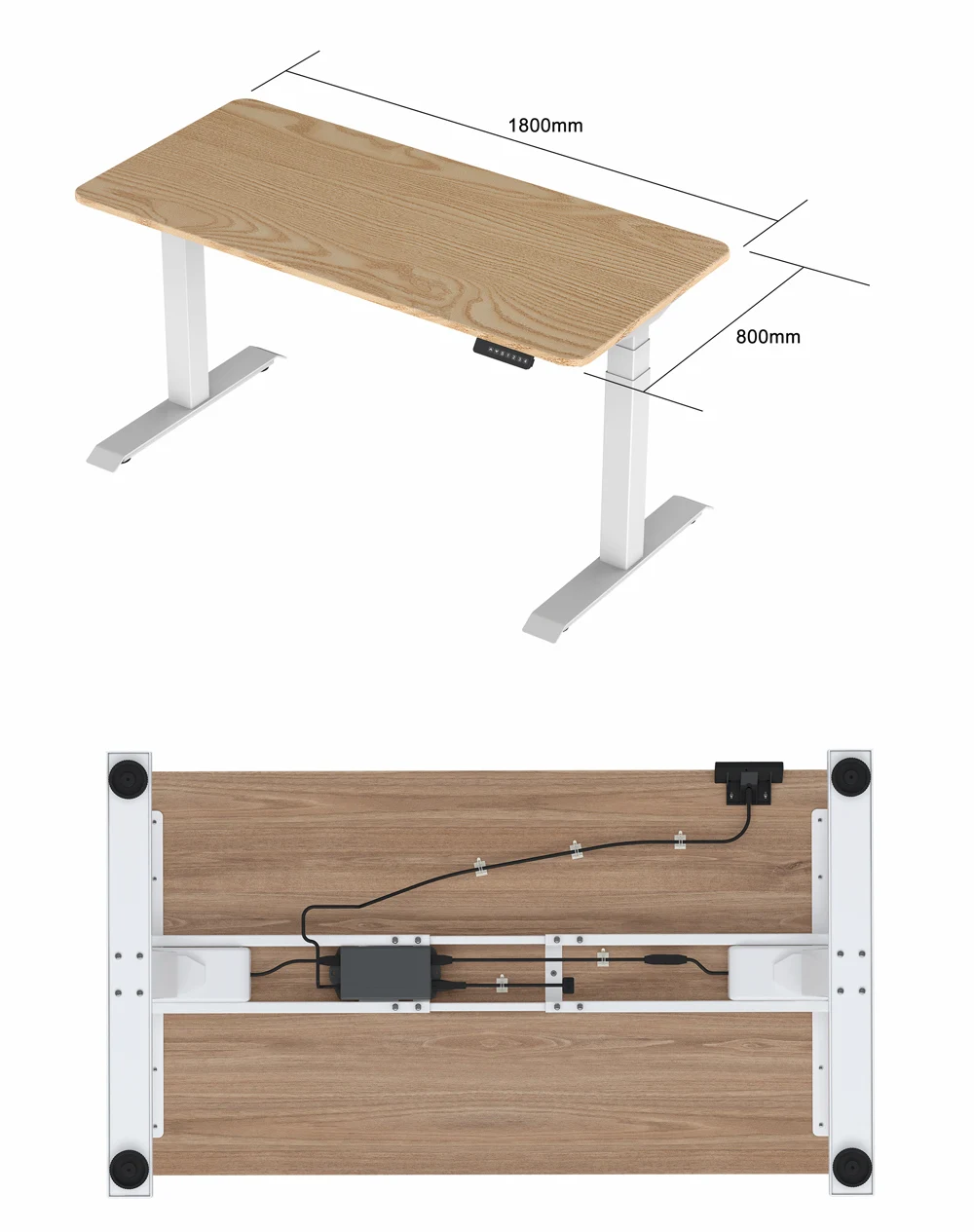 

Metal Frame Standing Desk High Quality Office Modern Electric Adjustable Folding Compute Table