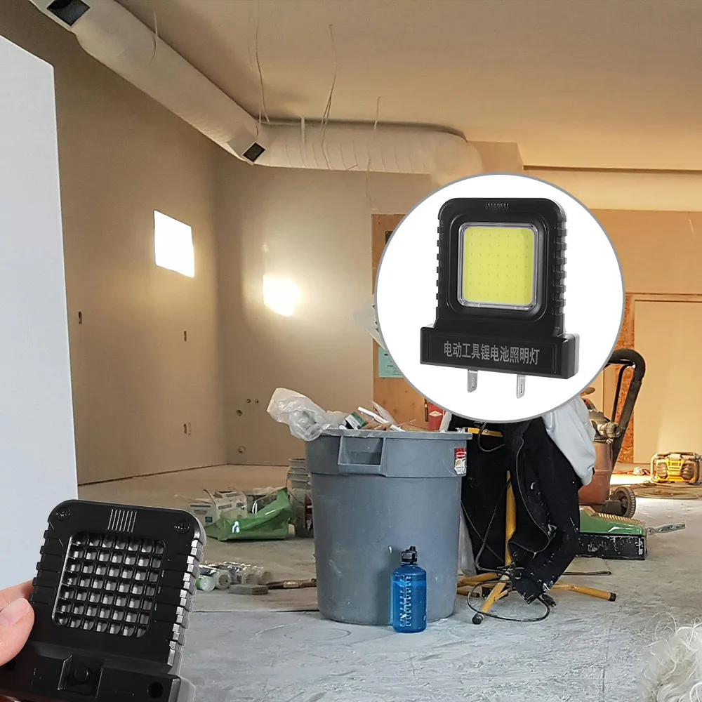 

Long Runtime LED Work Light Li-ion Battery 20-21V Power Tool Accessories Compatible Luminous Lithium Battery Light Hiking