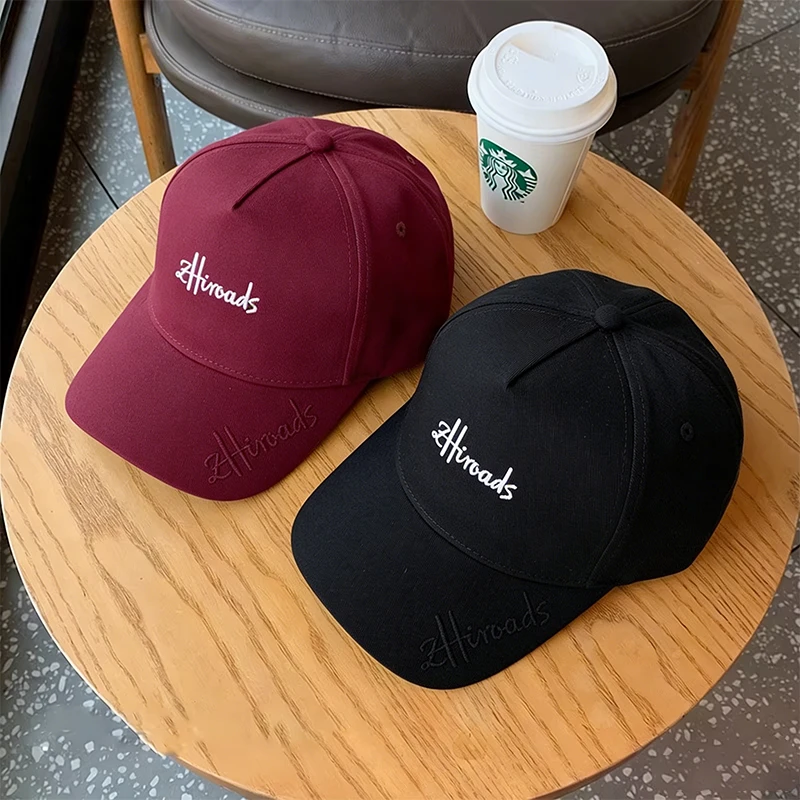 

Стильная бейсболка с вышивкой букв, солнцезащитная дышащая регулируемая идеальная повседневная кепка для мужчин и женщин, бейсбольные кепки унисекс