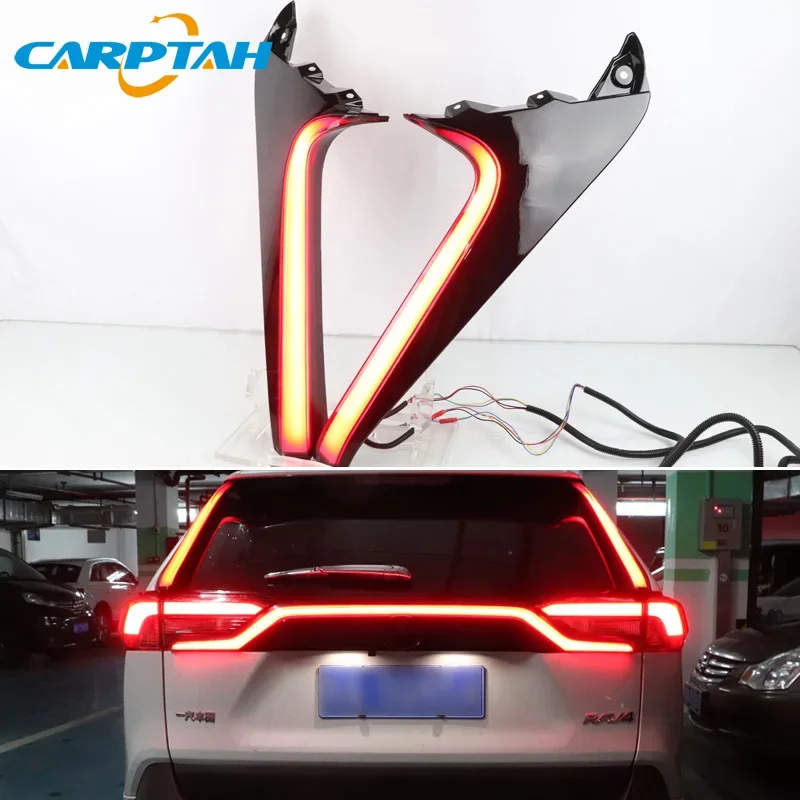 Car LED Rear Bumper Lamps For Toyota RAV4 2019 2020 Brake Light Turn Signal Backup Reflector Lamp Taillights Fog lamps