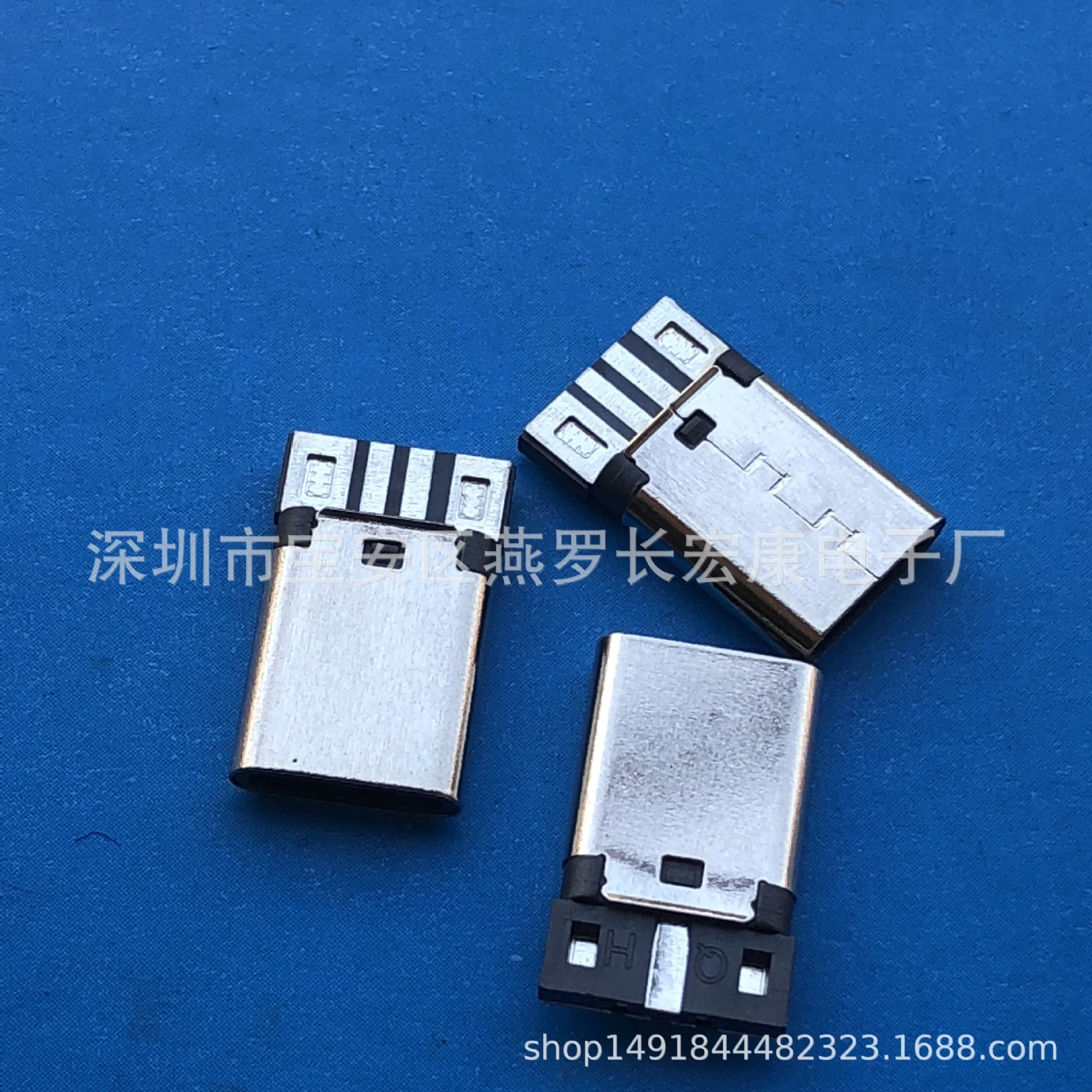For welding wire 3.1 high current C TYPE male USB 3.1 5P welding wire simple version L = 14.0mm riveting