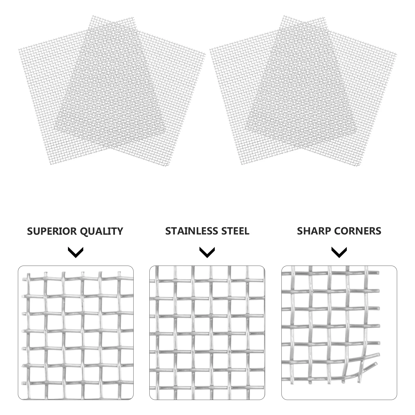 

10Pcs Anti-Rust Aquarium Moss Mesh Pad Stainless Steel Wire Fish Tank Plant Net Tank Plant Net Aquarium Mesh Pad