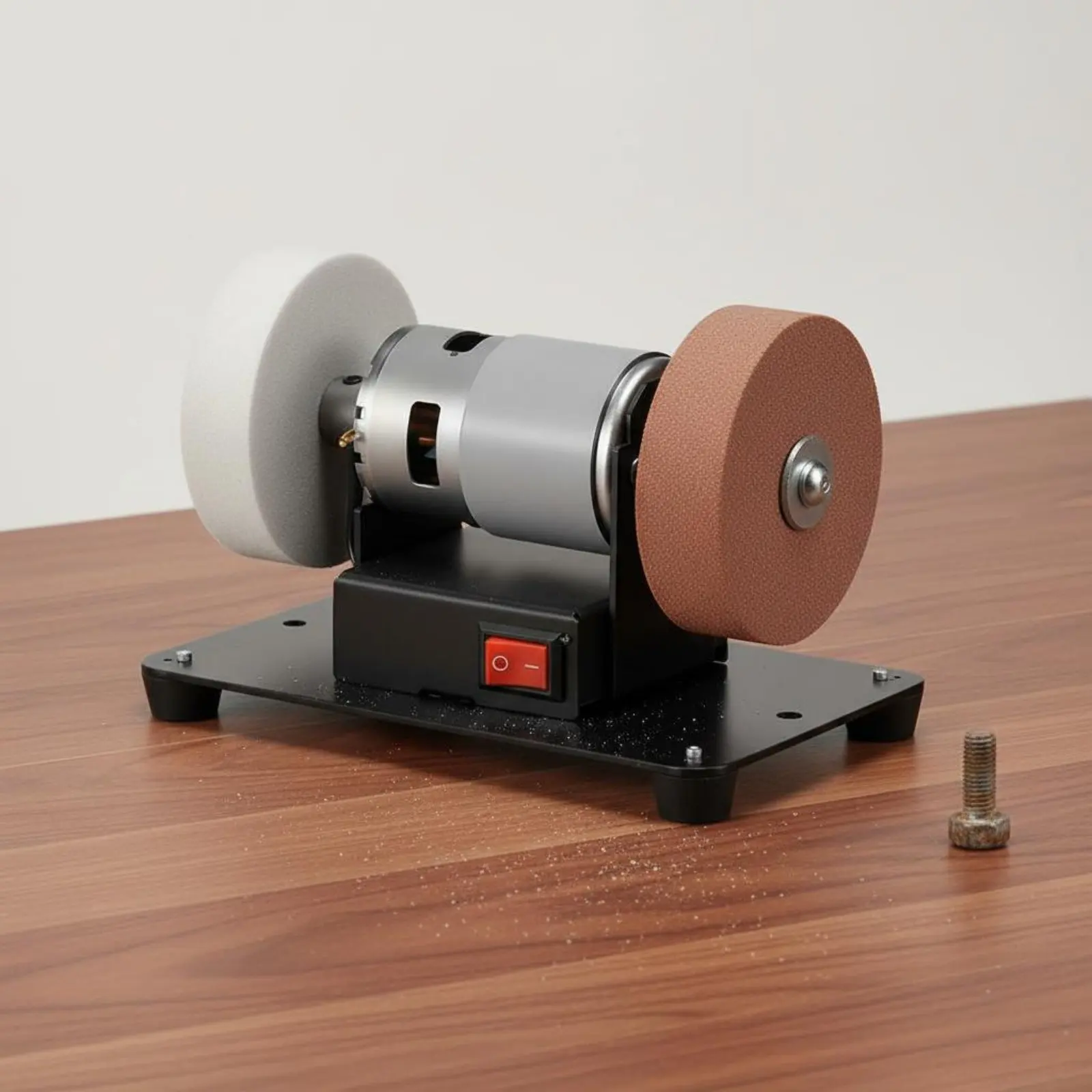 Mini Bench Grinder Multifunctional Small Countertop Grinder Power Tool 7-Speed Adjustable Workshop Apparatus Portable for Garage view 4