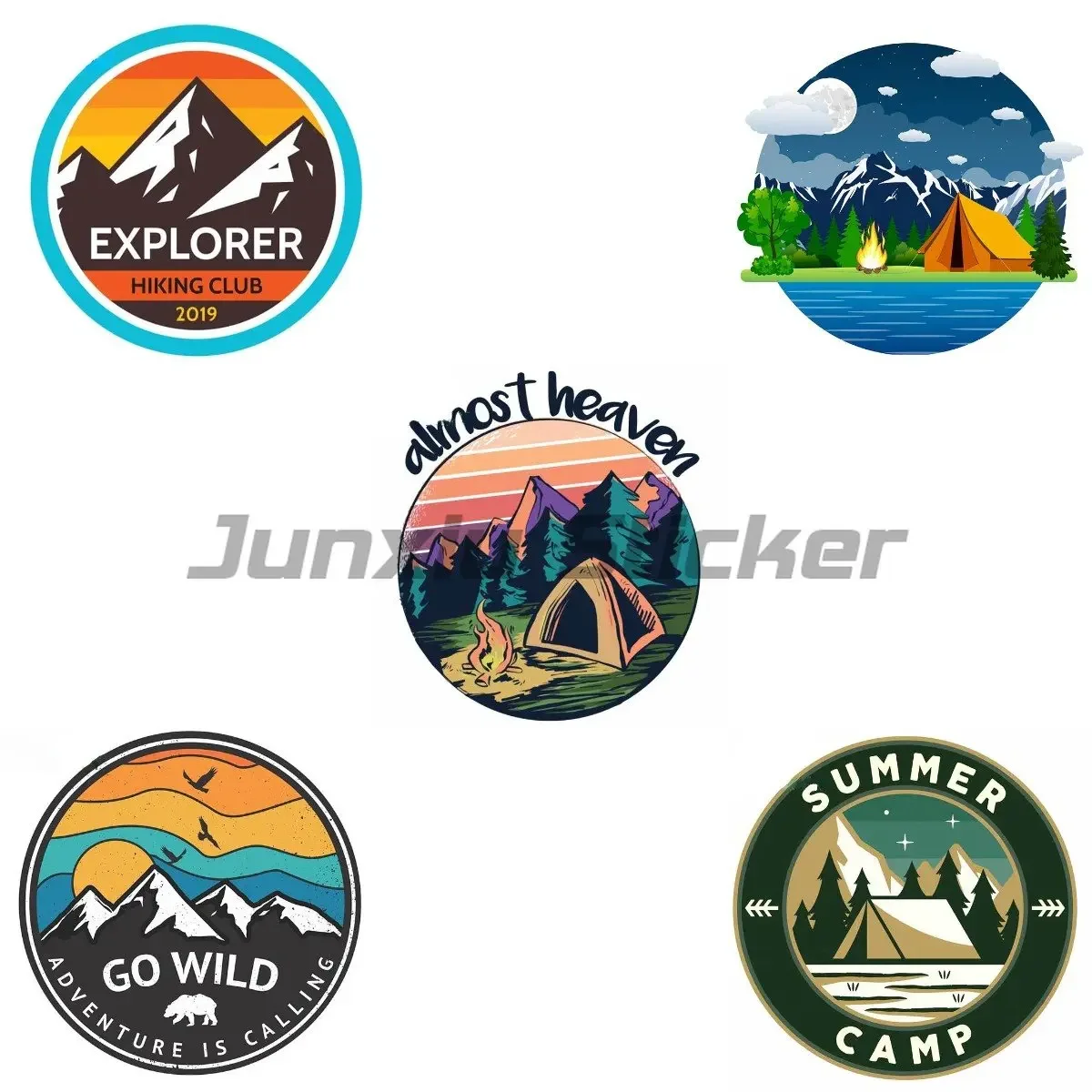 

Adventure Expedition Campfire Camping Decal Personality Waterproof Creative Car Stickers Decoration Window Decals Vinyl Sticker