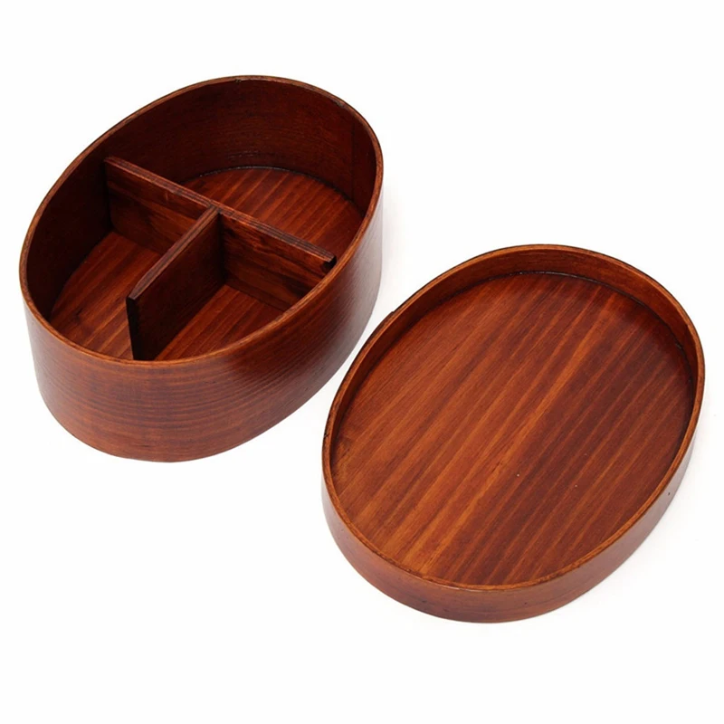 Di legno Scatola di Pranzo Giapponese Bento Lunchbox Contenitore di Alimento Piccolo piatto di Frutta Sushi Contenitore di Alimento di Scuola I