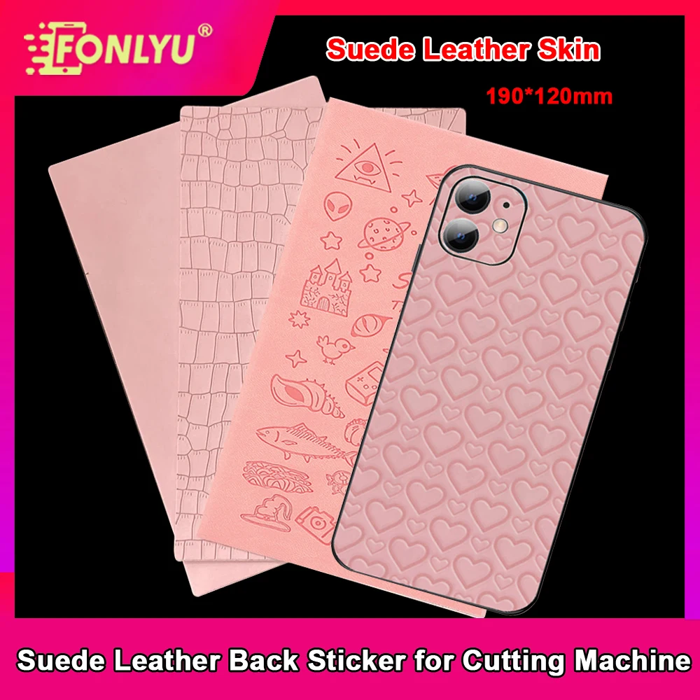 

FONLYU Suede Leather Back Sticker Mobile Screen Protector for Hydrogel Cutting Machine 3D Embossed Back Glass Rear Cover Skin
