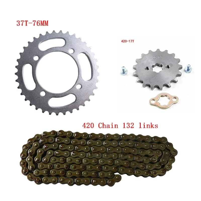 420 41T Rear Sprocket OR 420 CHAIN 106 LINK OR Front Engine Sprocket 17mm for 110 125 Coolster Taotao Roketa SDG SSR