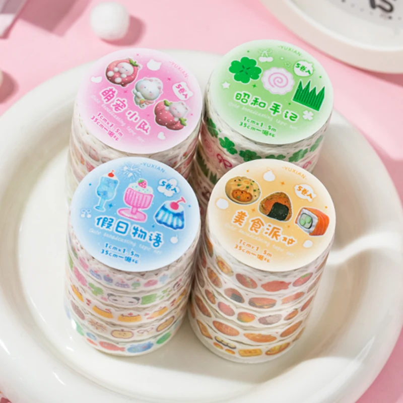 

Cute-shaped Lala tape and washi tape set, tape stickers, masking tape, school supplies, children's gifts, cute stationery