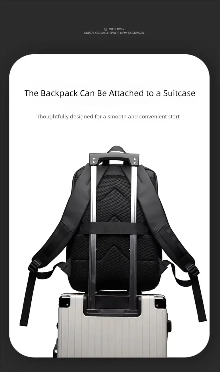 Business Water-Resistant Backpack for Men 14inch Laptop Bag Large Capacity Multi-Compartment Breathable Backpack Student Commuting Travel Bag in Black, Gray, and Blue