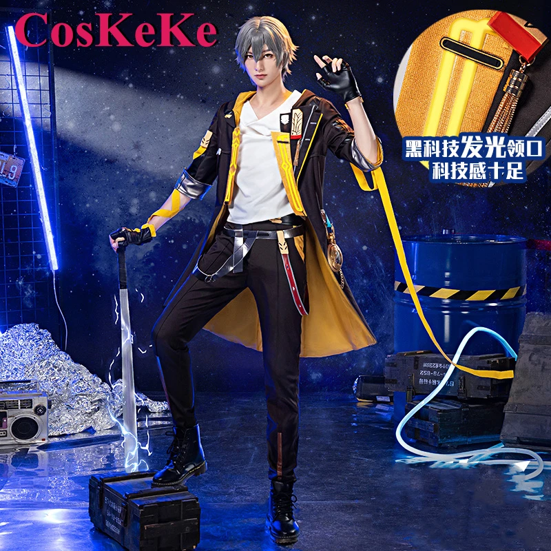 CosKeKe Trailblazer Caelus Cosplay Game Honkai: Star Rail Costume Fashion Handsome Combat Uniform Halloween Role Play Clothing