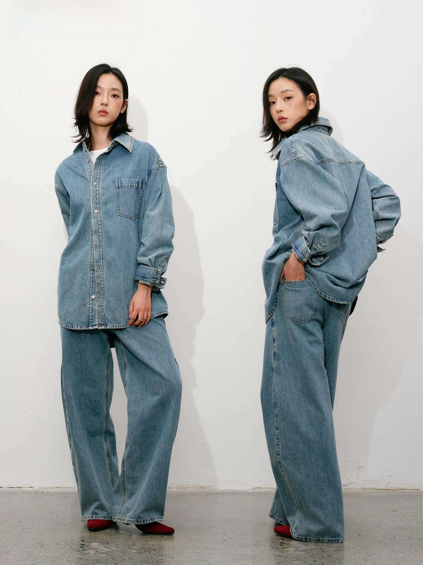 

Ретро джинсовая куртка с косыми пуговицами и декоративными элементами, средней длины, с удлиненными рукавами, хлопковая верхняя одежда для осени