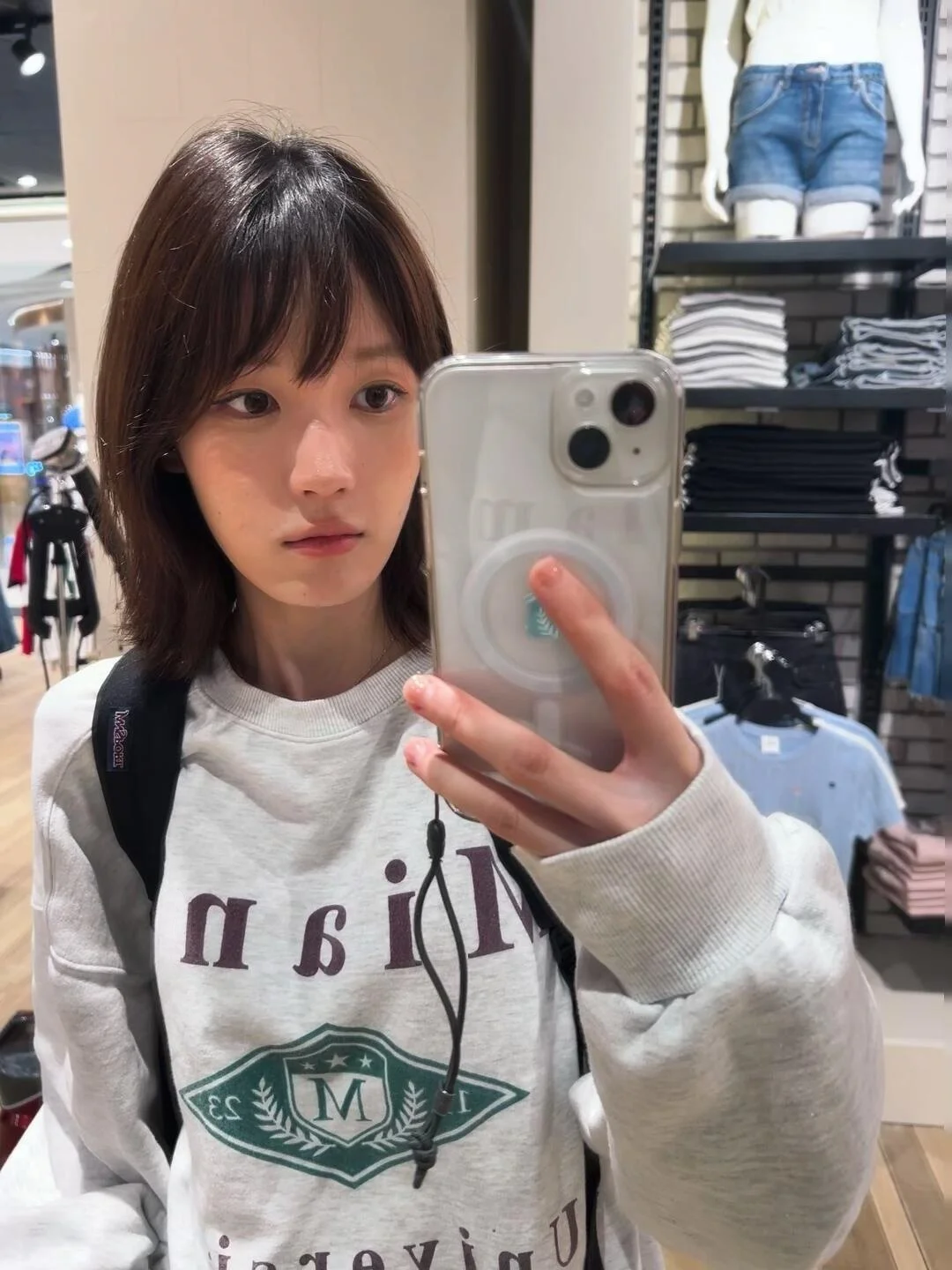 เสื้อสเวตเชิ้ตผ้าฝ้ายสไตล์เรโทรอเมริกัน ทรงหลวม สบายๆ สำหรับผู้หญิง ผ้าฝ้ายแท้เนื้อหนา พิมพ์ลาย เหมาะสำหรับฤดูใบไม้ร่วงและฤดูหนาว