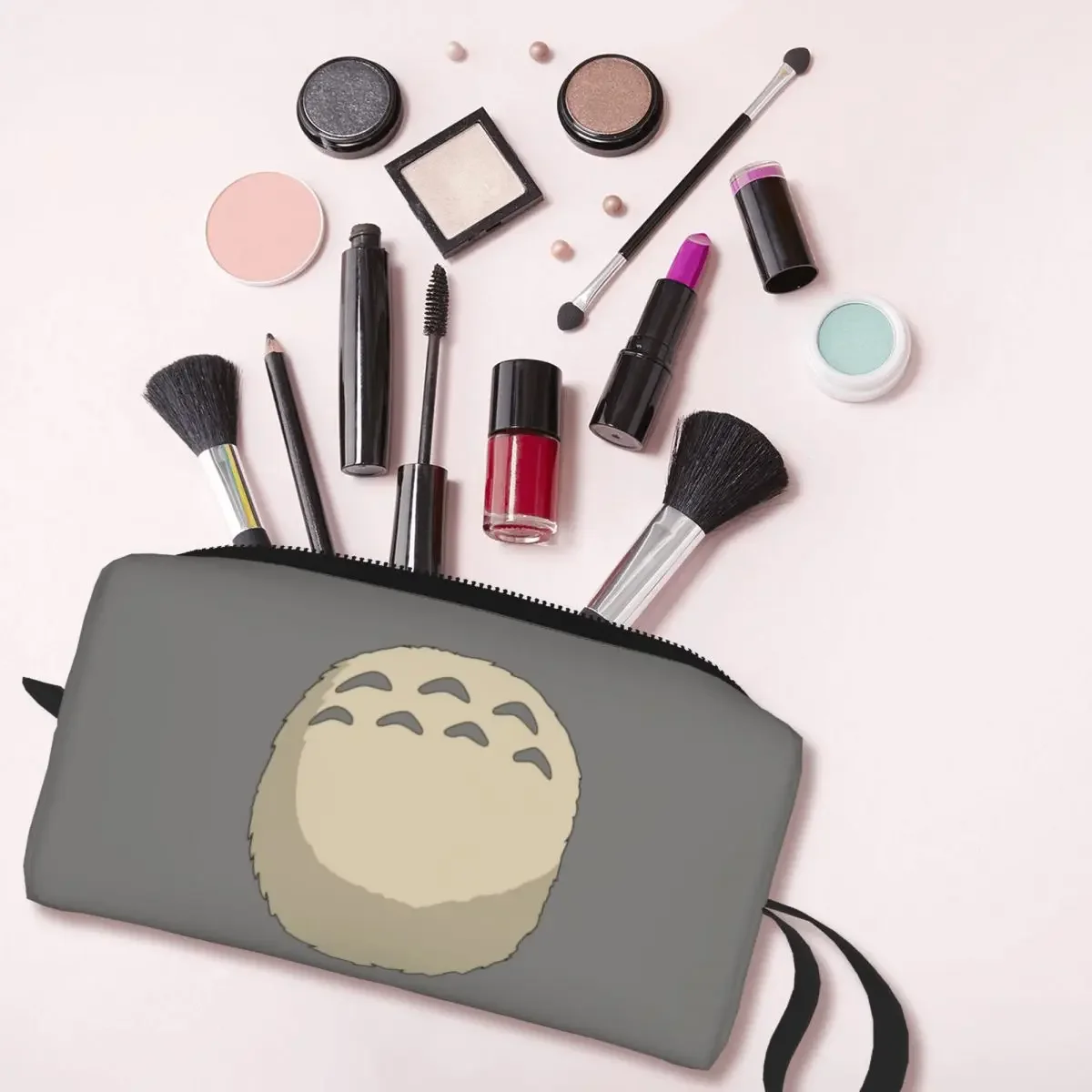 حقيبة مستحضرات تجميل أنيمي توتورو ميازاكي، حقيبة مستحضرات تجميل مقاومة للماء، حقيبة سفر لأدوات الزينة، حقيبة تخزين صغيرة للمكياج للنساء