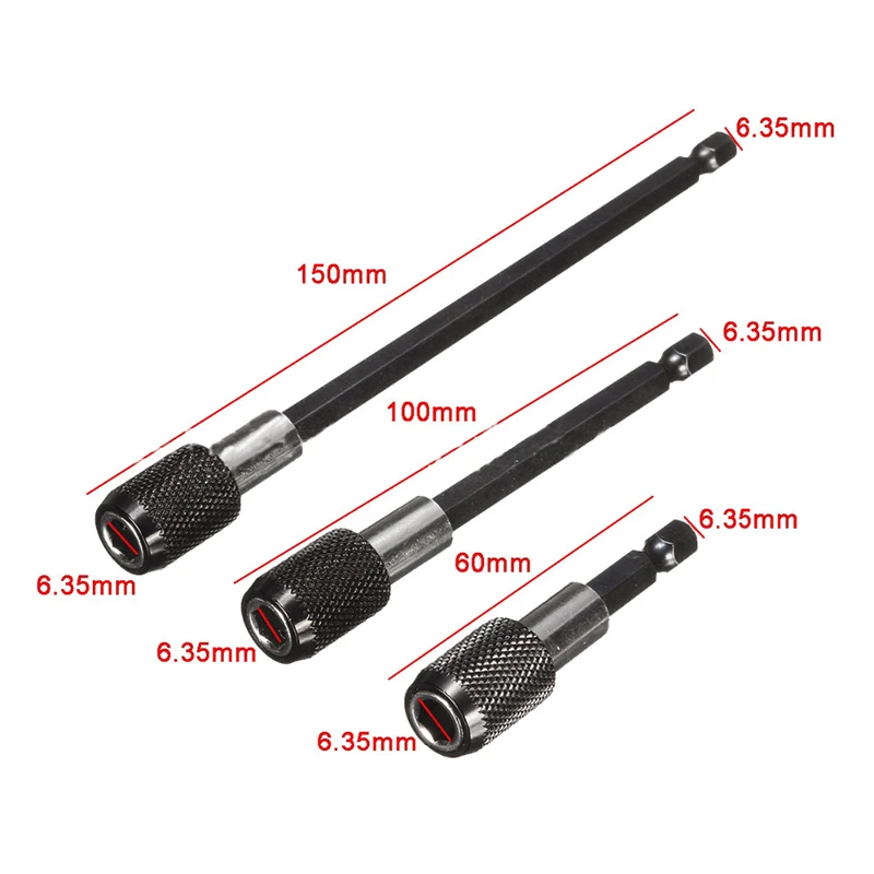 1/4 inch zeskantschacht snelsluiting elektrische boor magnetische schroevendraaier bit verstelbare verlenging houder bar schacht elektrisch gereedschap