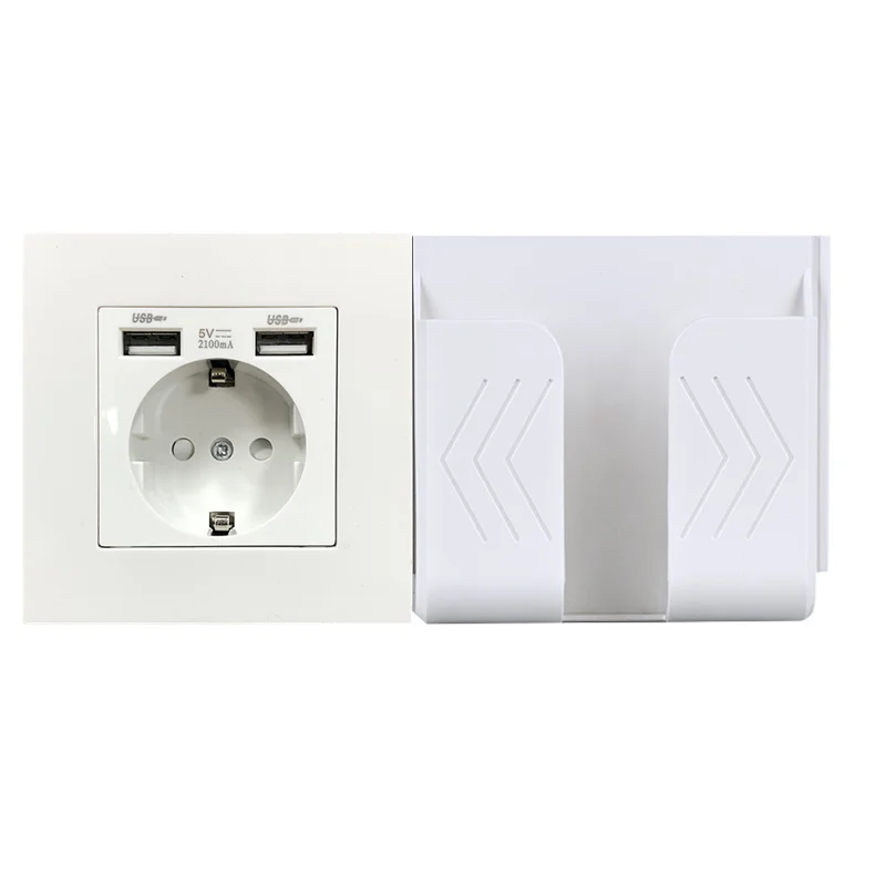 DepoGuye Eu Usb Wall Socket 2.1A, Household Dedroom Socket Adapter, AC 110V-250V 16A Wall outlet,Korea socket with Usb Built-in