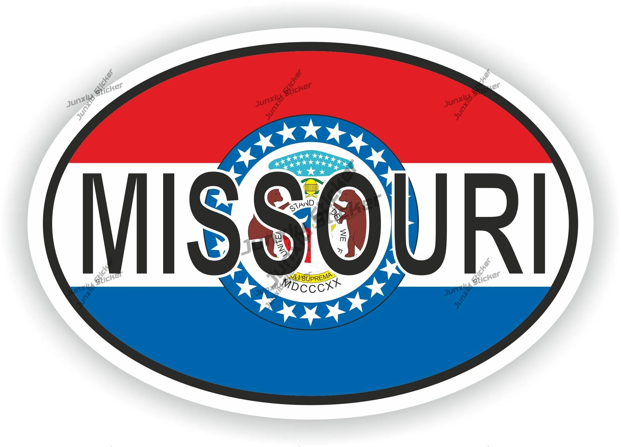 

Missouri Flag Country Code Oval Sticker Cover Decorative Pvc Boat Accessories Style For Car Stickers Sport Anti Scratch Exterior