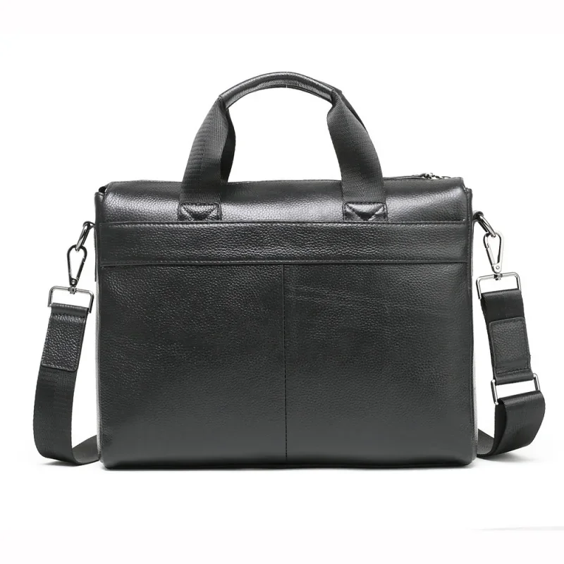 Maleta de couro genuíno vintage, bolsa de couro de negócios masculina, bolsa de grande capacidade masculina ombro mensageiro, sacola fashion