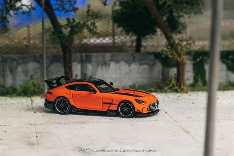 Tarmac Works 1:64 MB GT serie negra naranja modelo de coche fundido a presión