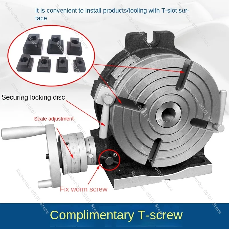 Milling Machine Universal Dividing Disc Indexing Table Vertical and Horizontal Dual-Use Rotary Disk Rotating Table