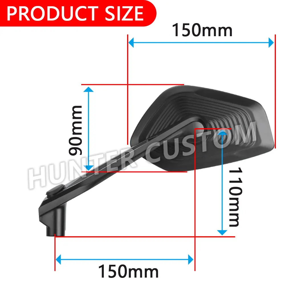 For Honda CB650R CB400 CB650F CB1000R CBR1000RR CB1300 Motorcycle Handlebar Rear View Mirror Side Mirrors Aluminum Mirror Rod