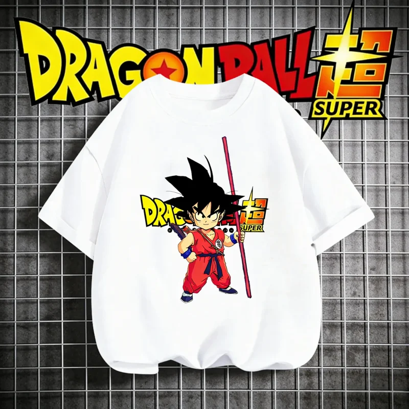 

Футболка Dragon Ball Super Kid Goku из 100% хлопка, мужская, больших размеров, летняя, 2026, повседневная, спортивная, модная, с коротким рукавом, Y2k