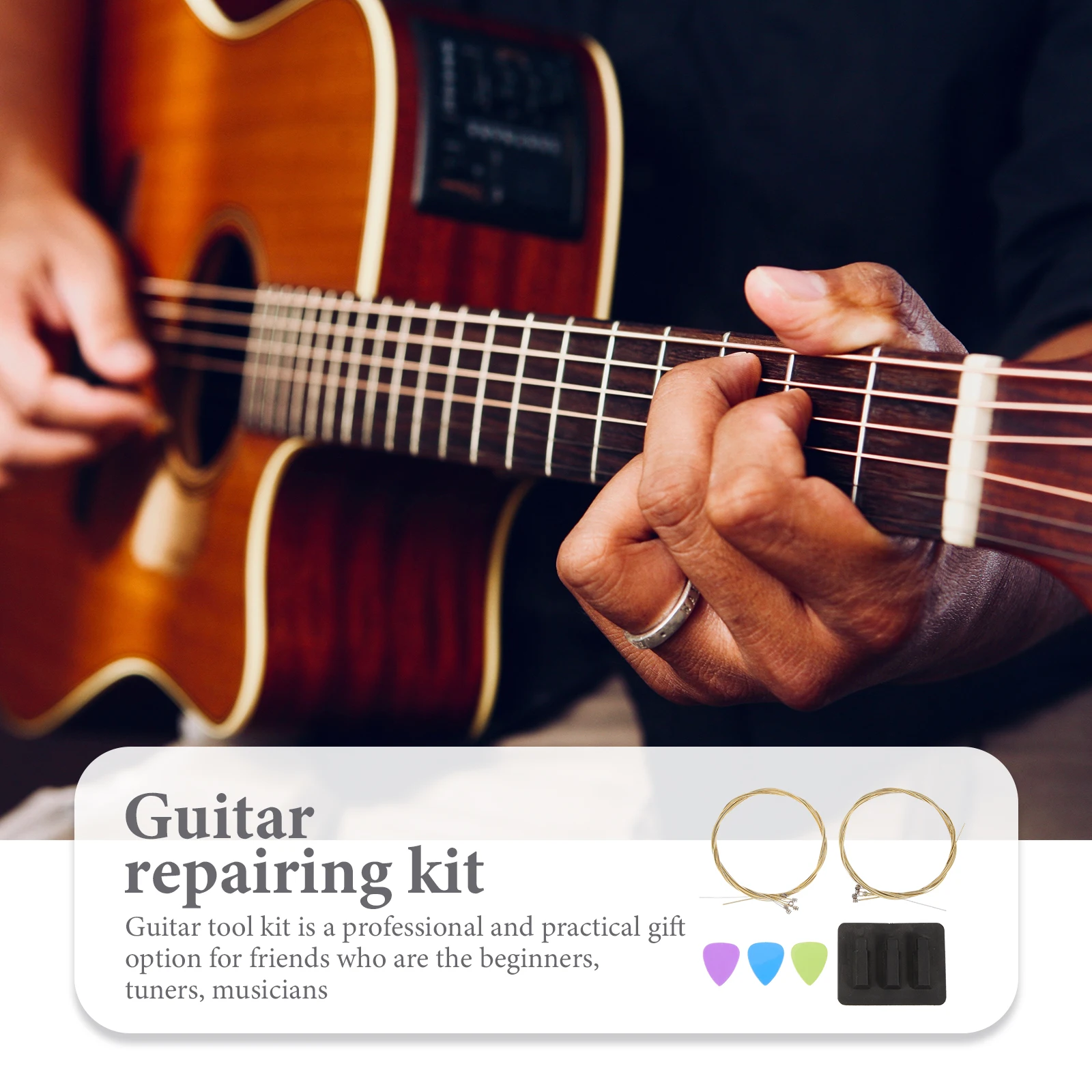 

Guitar String Set Service Kit Accessory Classical Acoustic Parts Accessories Great Beginners Standard Metal Maintain Supplies