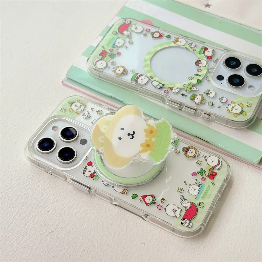 Stylish and Cute Cartoon Puppy for Magsafe Stand, Suitable for Apple iPhone 16 ProMax iPhone 15/14/13 Soft Case