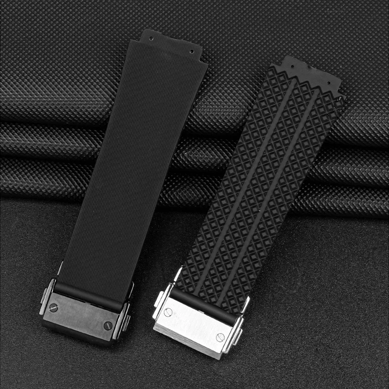 Watchband For HUBLOT BIG BANG Silicone 26mm*19mm  25mm*17mm Waterproof Men Watch Strap Chain  Rubber Watch Bracelet Chain